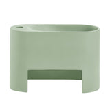 Terre 17.5" Right Side Faucet Wall-Mount Bathroom Sink in Palm Green