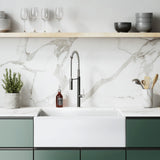 Lyon 30 x 18 Fireclay, Single Basin, Farmhouse Kitchen Sink in White