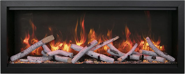 Amantii SYM-88-XT Symmetry Xtra Tall Smart Electric  88" Indoor / Outdoor WiFi Enabled Fireplace, Featuring a MultiFunction Remote Control , Multi Speed Flame Motor, and a Selection of Media Options