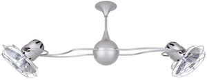 Matthews Fan IV-PURPLE-MTL Italo Ventania 360° dual headed rotational ceiling fan in Ametista (Purple) finish with metal blades.