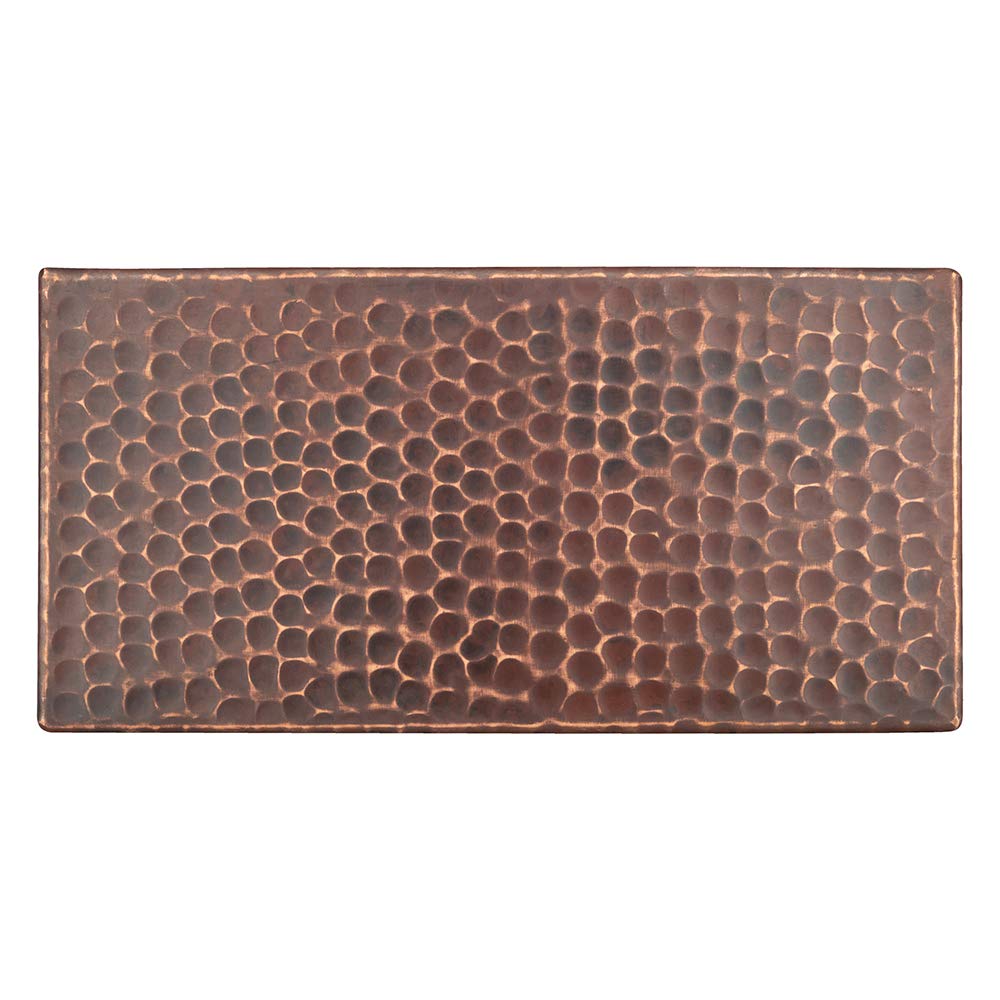 Premier Copper Products T48DBH 4-Inch x 8-Inch Hammered Copper Tile