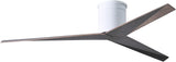 Matthews Fan EKH-WH-OO Eliza-H 3-blade ceiling mount paddle fan in Gloss White finish with old oak ABS blades.