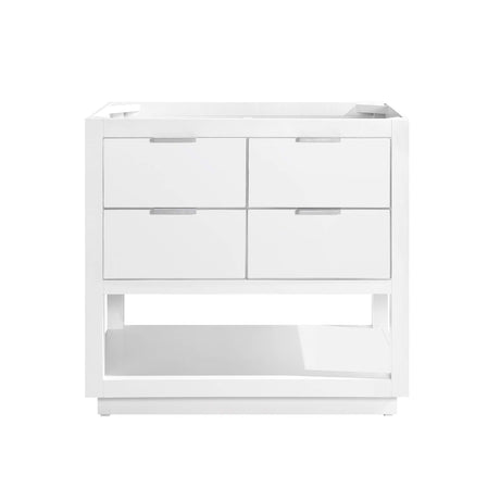Avanity Allie 36 in. Vanity Only in White with Silver Trim