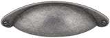 Jeffrey Alexander 8233SIM 3" Center-to-Center Distressed Antique Silver Lyon Cabinet Cup Pull