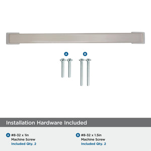 Amerock Cabinet Pull Satin Nickel 6-5/16 inch (160 mm) Center to Center Blackrock 1 Pack Drawer Pull Drawer Handle Cabinet Hardware