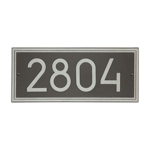 Whitehall 3905PS - Double Line Modern Font Rectangle Plaque, Estate Wall 1-line