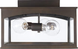 Capital Lighting 946731OZ Burton 3 Light Outdoor Flush Oiled Bronze