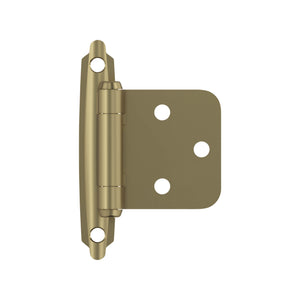 Amerock BPR3429BBZ Cabinet Hinge Variable Overlay Self Closing Face Mount Golden Champagne Kitchen Cabinet Door Hinge 1 Pair/2 Pack Functional Hardware