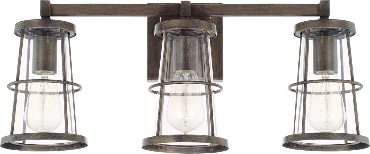 Capital Lighting 127431NG Beaufort 3 Light Vanity Nordic Grey