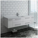 Fresca FCB6160WH-UNS-CWH-U Cabinet with Integrated  Sink