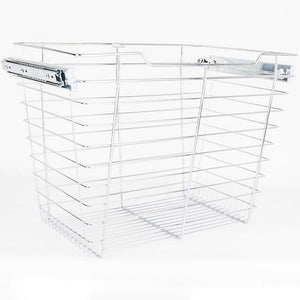 Hardware Resources POB1-162317CH Chrome Closet Pullout Basket with Slides 16