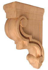 Hardware Resources CORF-MP 3-3/8" W x 7-3/4" D x 13" H Hard Maple Scrolled Corbel
