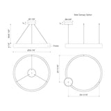 Kuzco PD22735-BK HALO 35" PD Black 120V TRIAC/ELV LED 3000K 90CRI 83W