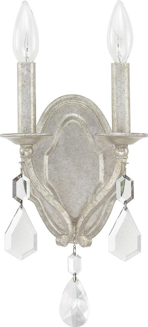 Capital Lighting 1617AS-CR Blakely 2 Light Sconce Antique Silver