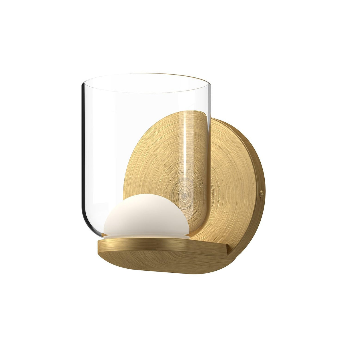 Kuzco WS52505-BG/CL CEDAR 4" WALL SCONCE BRUSHED GOLD CLEAR GLASS 120V ELV LED 3000K 90CRI 6W