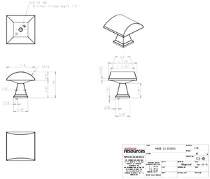 Jeffrey Alexander 944BNBDL 1-1/4" Overall Length  Brushed Pewter Roman Cabinet Knob