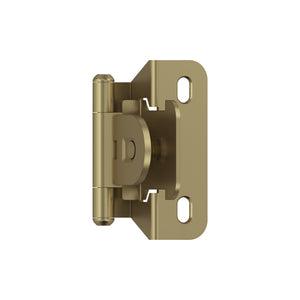 Amerock BPR8715BBZ Cabinet Hinge 1/4 in (6 mm) Overlay Single Demountable Partial Wrap Golden Champagne Kitchen Cabinet Door Hinge 1 Pair/2 Pack Functional Hardware