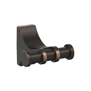 Amerock BH36050ORB Oil Rubbed Bronze Double Robe Hook 2-15/16 in. (75 mm) Length Towel Holder Davenport Towel Hook for Bathroom Bathroom Hardware Bath Accessories