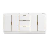 Avanity Austen 72 in. Vanity Only in White with Gold Trim