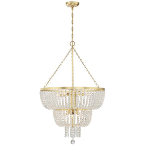 Rylee 8 Light Antique Gold Chandelier 610-GA