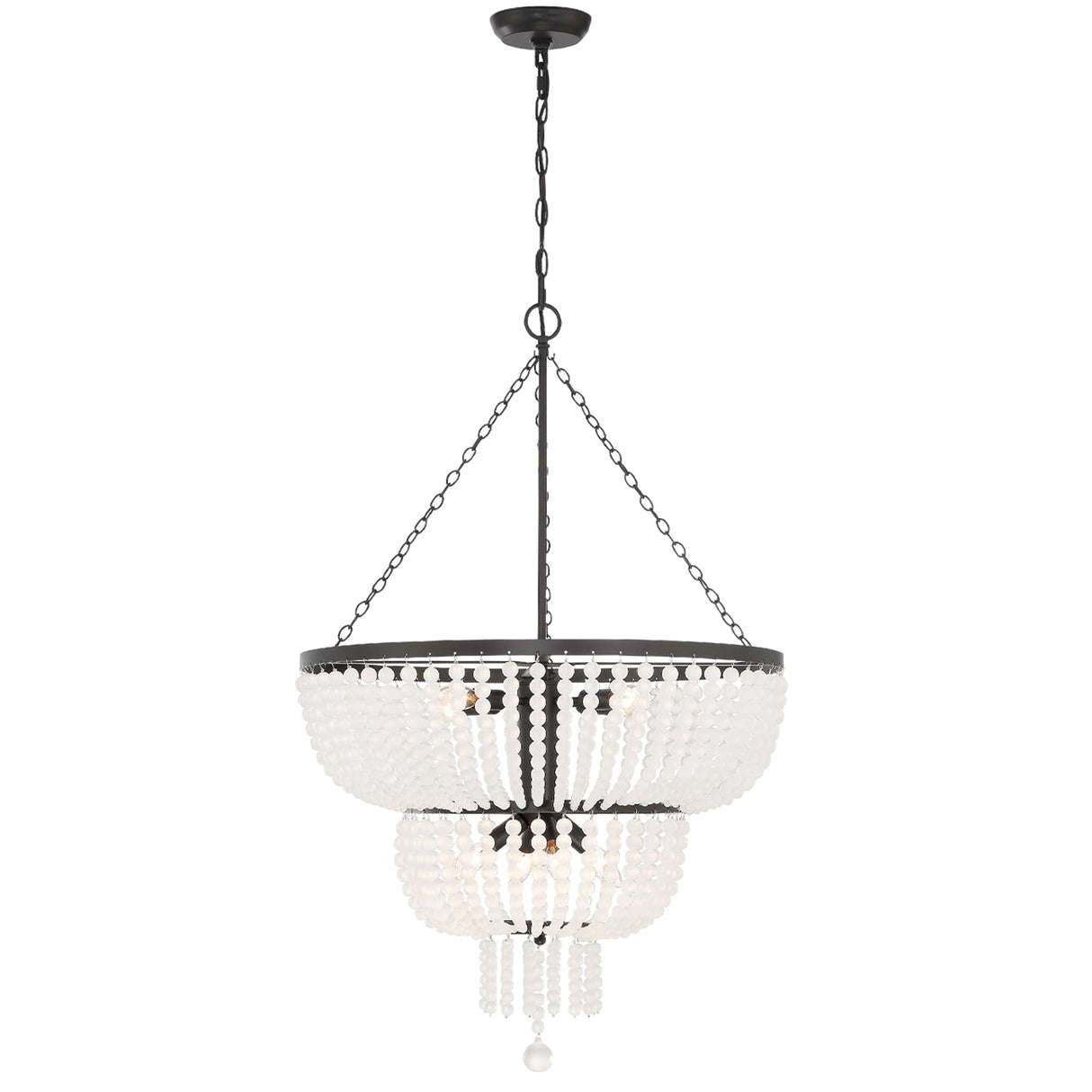 Rylee 8 Light Matte Black Chandelier 610-MK