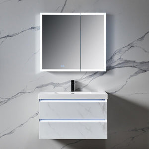 Capella LED Medicine Cabinet – Modern Vanity Mirror with Built-in Defogger and Touch Controls