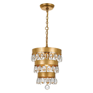 Perla 1 Light Antique Gold Mini Pendant 6103-GA