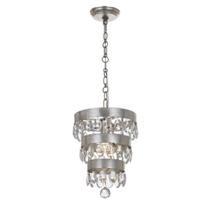Perla 1 Light Antique Silver Mini Pendant 6103-SA