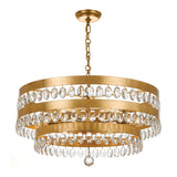 Perla 6 Light Antique Gold Chandelier 6108-GA