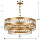 Perla 6 Light Antique Gold Chandelier 6108-GA