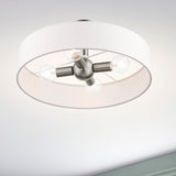 Livex Lighting 46928-91 4 Light Brushed Nickel Semi Flush Mount