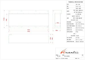 Amantii TRV-65-BESPOKE Tru View Bespoke - 65" Indoor / Outdoor 3 Sided Electric Fireplace Featuring a 20" Height, WiFi Compatibility, Bluetooth Connectivity, Multi Function Remote, and a Selection of Media Options