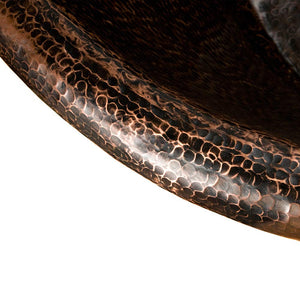 Premier Copper Products BTD67DB 67-Inch Hammered Copper Double Slipper Bathtub, Oil Rubbed Bronze