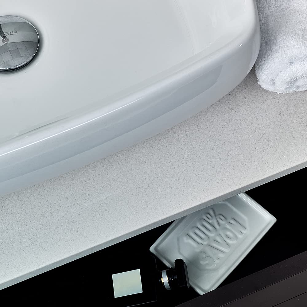 Fresca FVN6172WH-VSL-D Fresca Lucera 72" White Wall Hung Double Vessel Sink Modern Bathroom Vanity w/ Medicine Cabinets