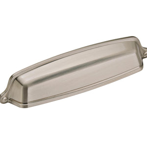 Amerock Cabinet Cup Pull Satin Nickel 5-1/16 inch (128 mm) Center-to-Center Stature 1 Pack Drawer Pull Drawer Handle Cabinet Hardware