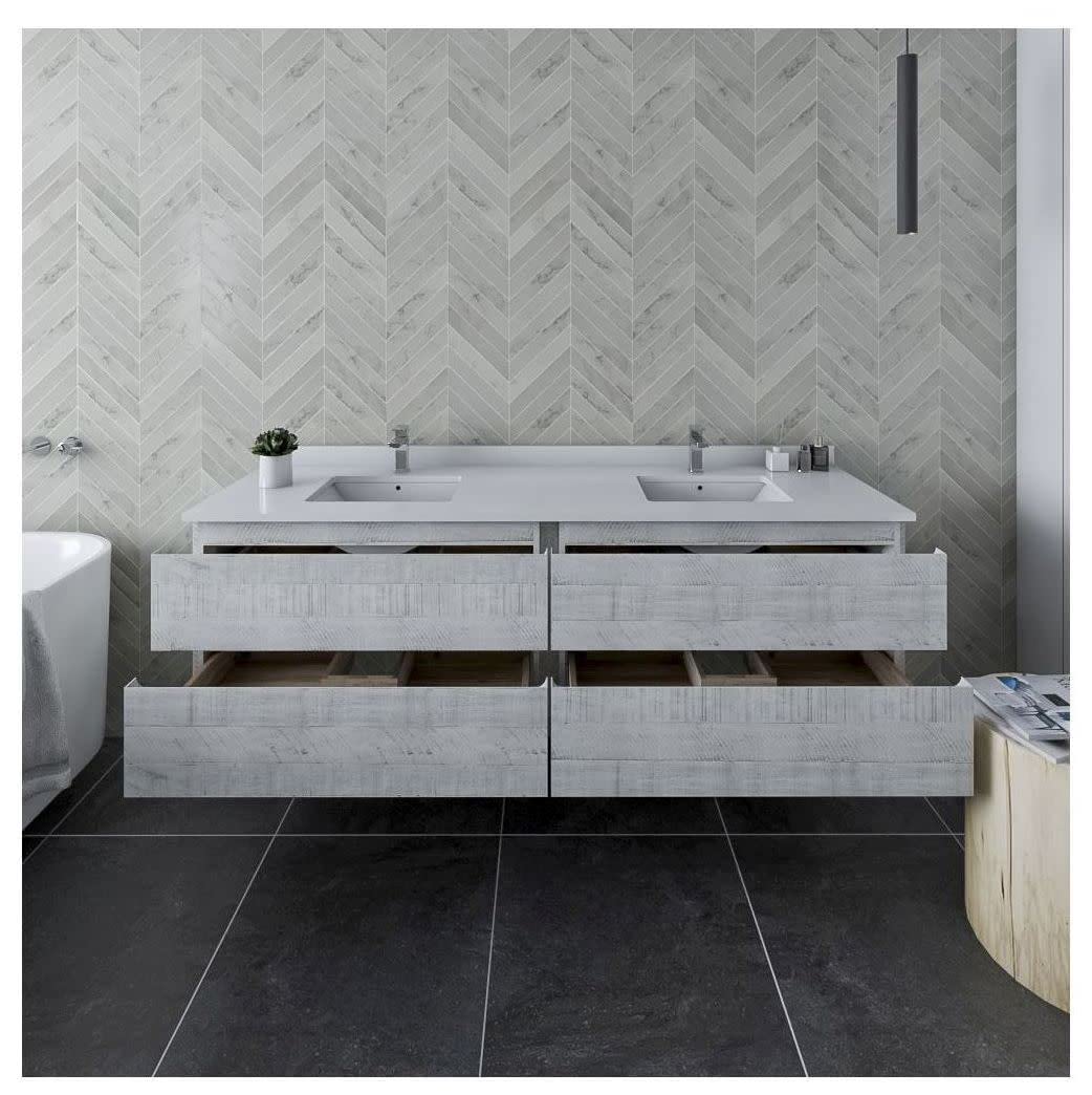 Fresca FCB31-3636ACA-CWH-U Double Sink Cabinet with Sinks