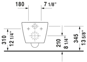 Duravit 2529090092 ME Starck Wall-Mounted Toilet