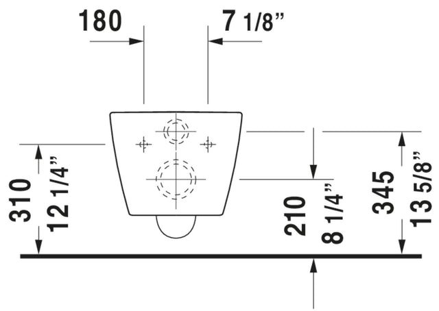 Duravit 2529090092 ME Starck Wall-Mounted Toilet