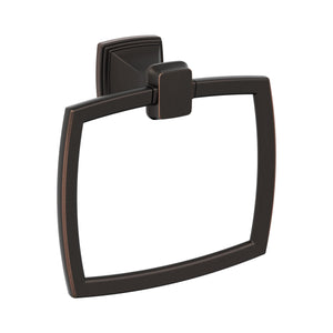 Amerock BH36032ORB Oil Rubbed Bronze Towel Ring 6-13/16 in (173 mm) Length Towel Holder Revitalize Hand Towel Holder for Bathroom Wall Small Kitchen Towel Holder Bath Accessories