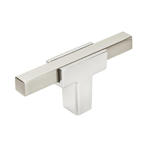 Amerock BP6726G10 Kitchen Cabinet Door or Drawer Knob Polished Chrome/Satin Nickel 2-3/4 inch (70 mm) Length Urbanite 1 Pack Furniture Hardware Bathroom Cabinet Hardware