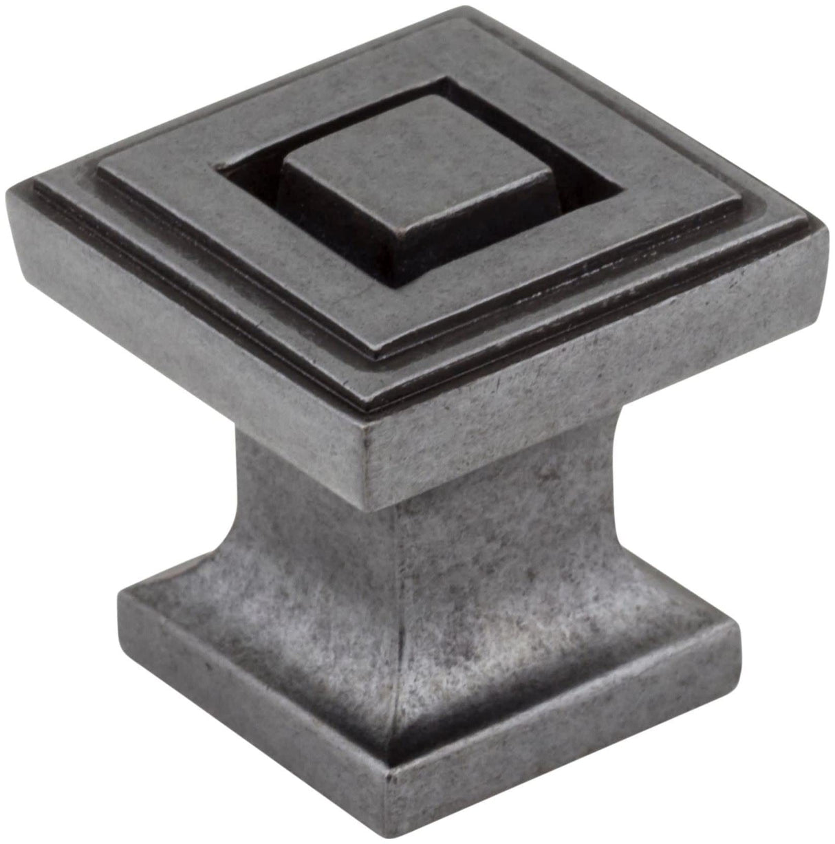 Jeffrey Alexander 585DACM 1" Overall Length Gun Metal Square Delmar Cabinet Knob