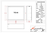 Amantii TRD-48-BESPOKE Traditional Bespoke - 48" Indoor / Outdoor Electric Insert Featuring, WiFi Compatibility, Bluetooth Connectivity, Multi Function Remote, and a Selection of Media Options