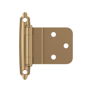 Amerock BPR3428CZ Cabinet Hinge 3/8 in (10 mm) Inset Self Closing Face Mount Champagne Bronze Kitchen Cabinet Door Hinge 1 Pair/2 Pack Functional Hardware