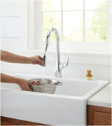Gerber D454419 Chrome Vaughn Single Handle Pull-down Kitchen Faucet