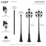 Livex Lighting 7708-14 Outdoor Cast Aluminum Fluted Post, Black, 0.1 x 0.1 x 84