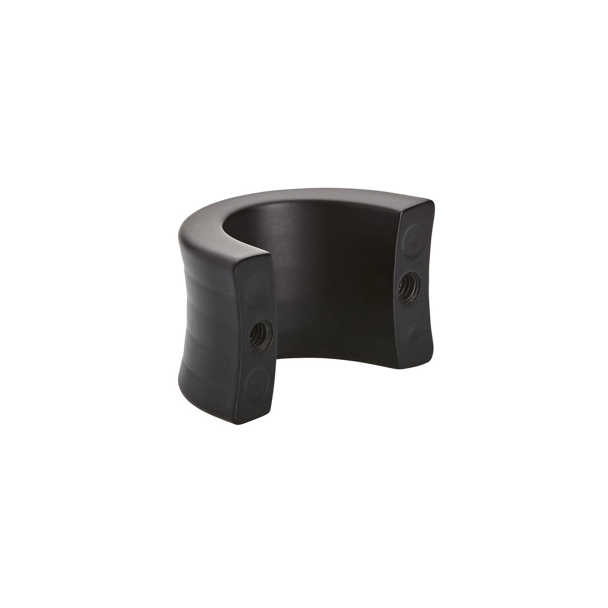 Amerock Cabinet Finger Pull Matte Black 1-1/4 inch (32 mm) Center to Center Concentric 1 Pack Drawer Pull Drawer Handle Cabinet Hardware