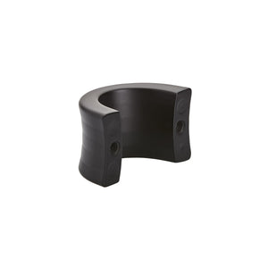Amerock Cabinet Finger Pull Matte Black 1-1/4 inch (32 mm) Center to Center Concentric 1 Pack Drawer Pull Drawer Handle Cabinet Hardware