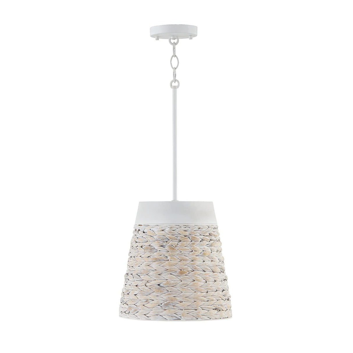 Capital Lighting 343911HW Tallulah 1 Light Pendant Chalk Wash