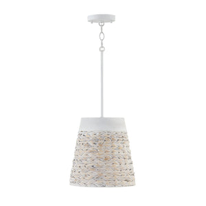 Capital Lighting 343911HW Tallulah 1 Light Pendant Chalk Wash