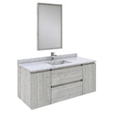 Fresca FVN31-122412ASH Fresca Formosa 48" Wall Hung Modern Bathroom Vanity w/ Mirror in Ash